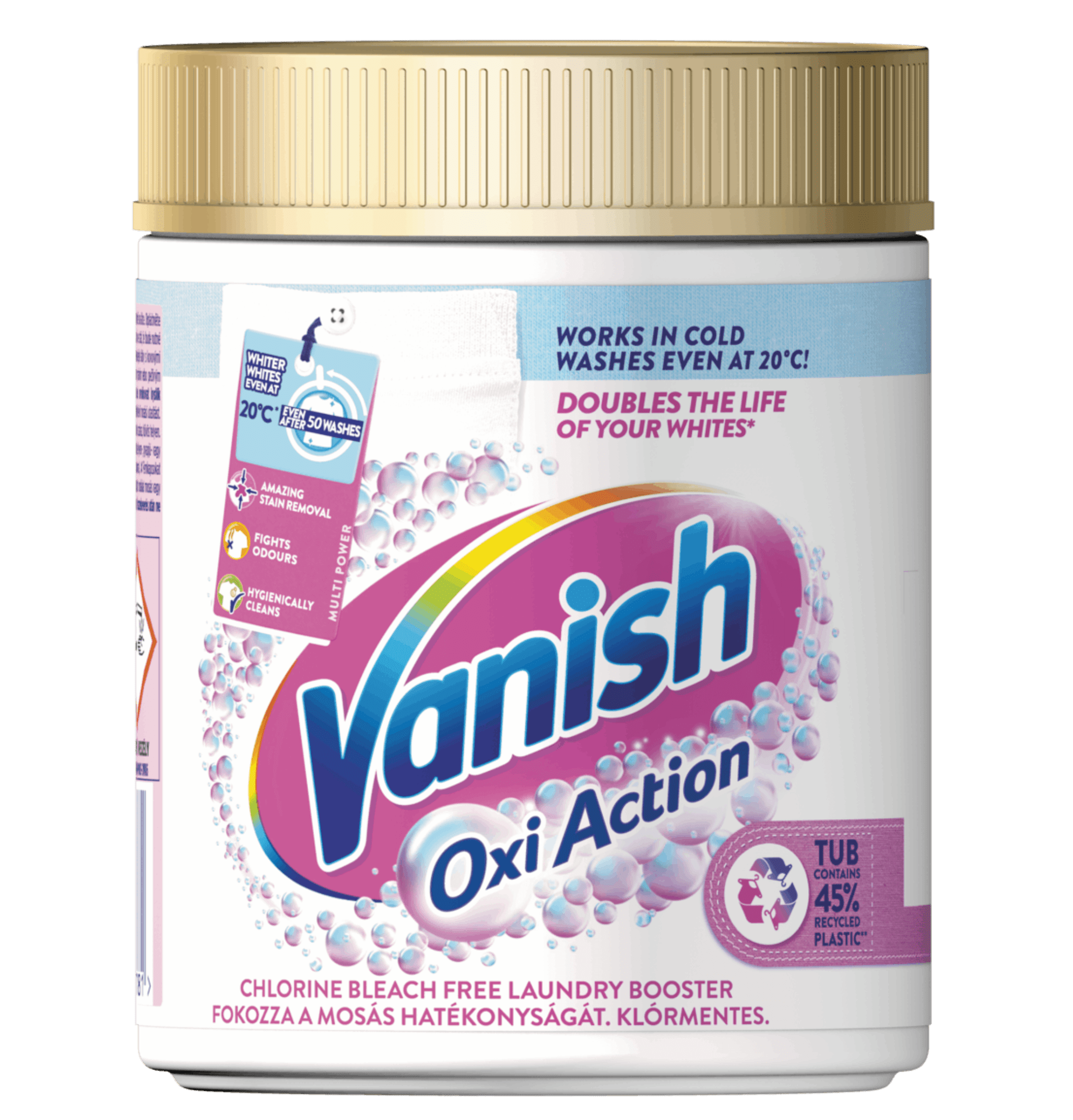 Vanish Oxi Action prášok na bielenie a odstránenie škvŕn