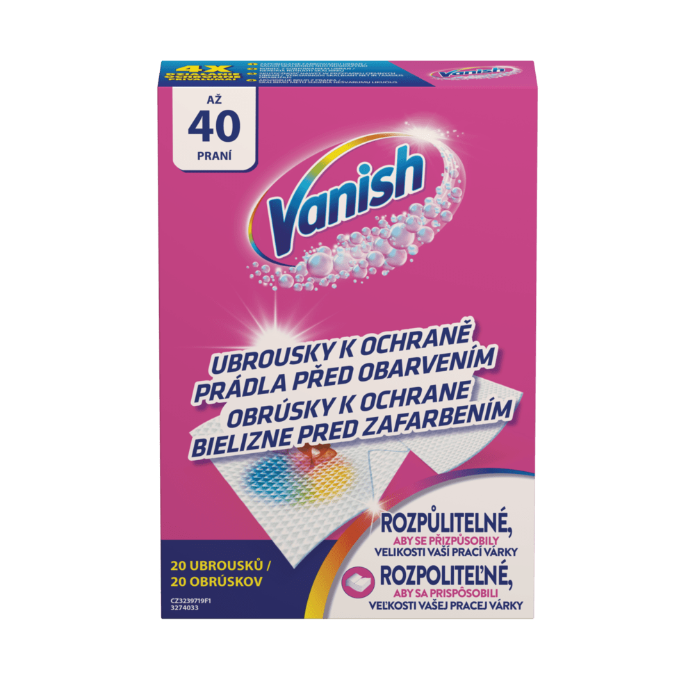 Vanish Color Protect obrúsky na ochranu bielizne pred zafarbením