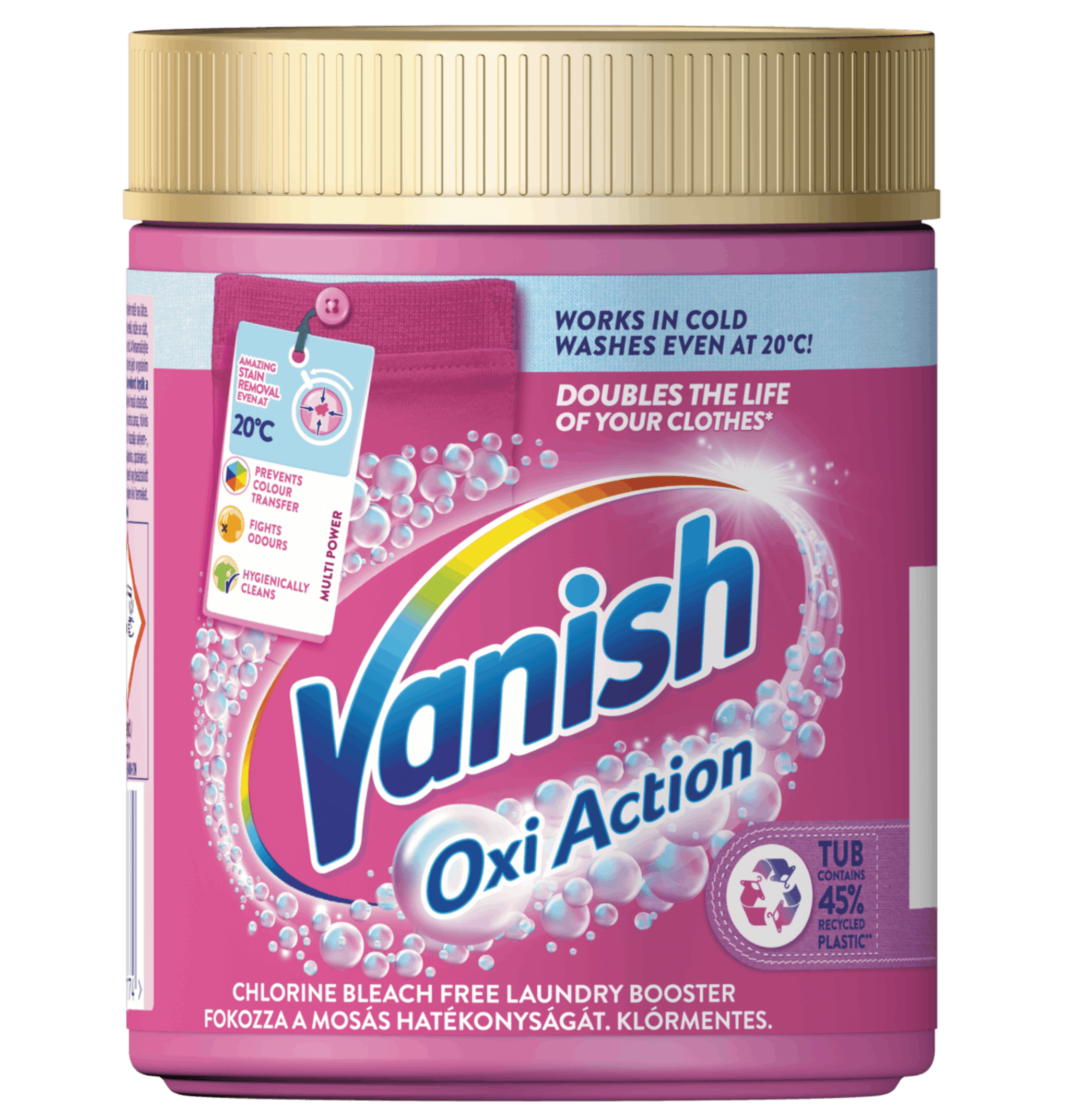 Vanish Oxi Action prášok na odstránenie škvŕn